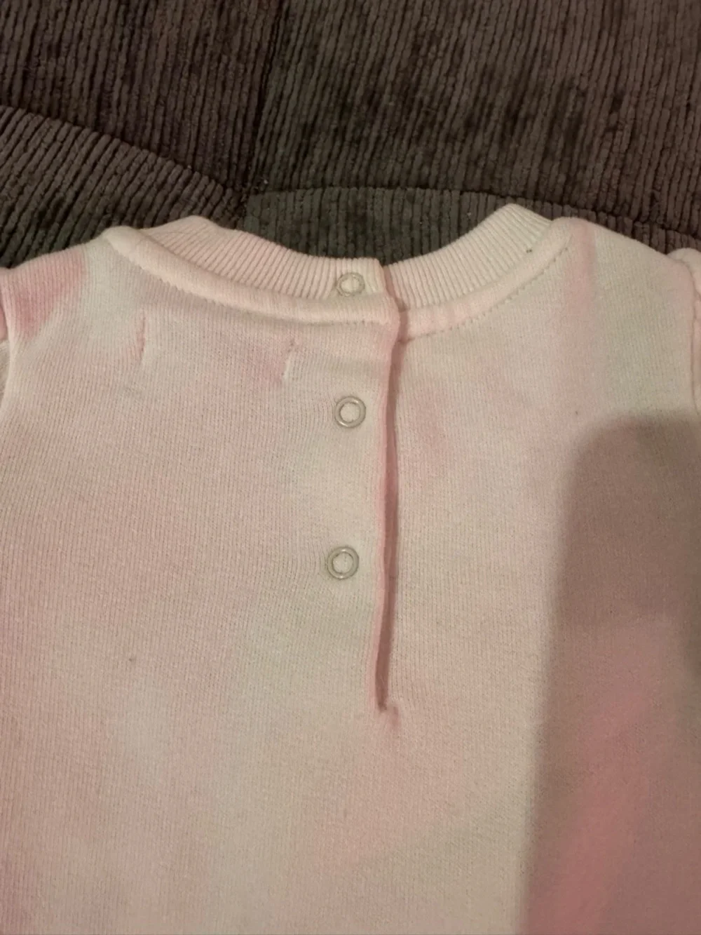 Ralph Lauren White Baby Footie with Teddy Bear Motif